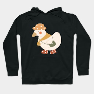 Duck illustration cozy vintage  lovely Hoodie